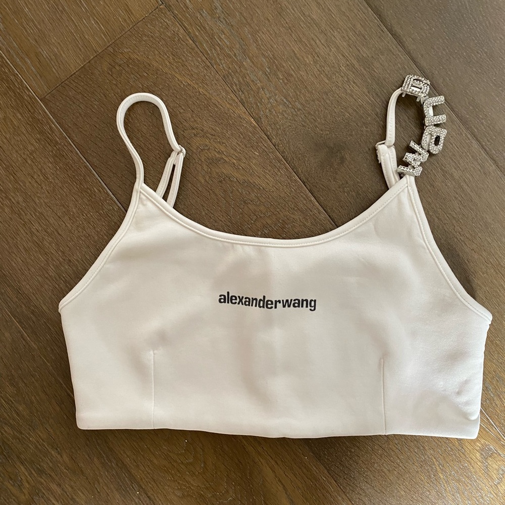 Alexander Wang sports bra with Wang charm. Brand new never worn, with packaging
